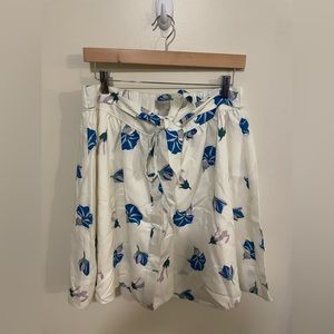 Floral print high waist skirt